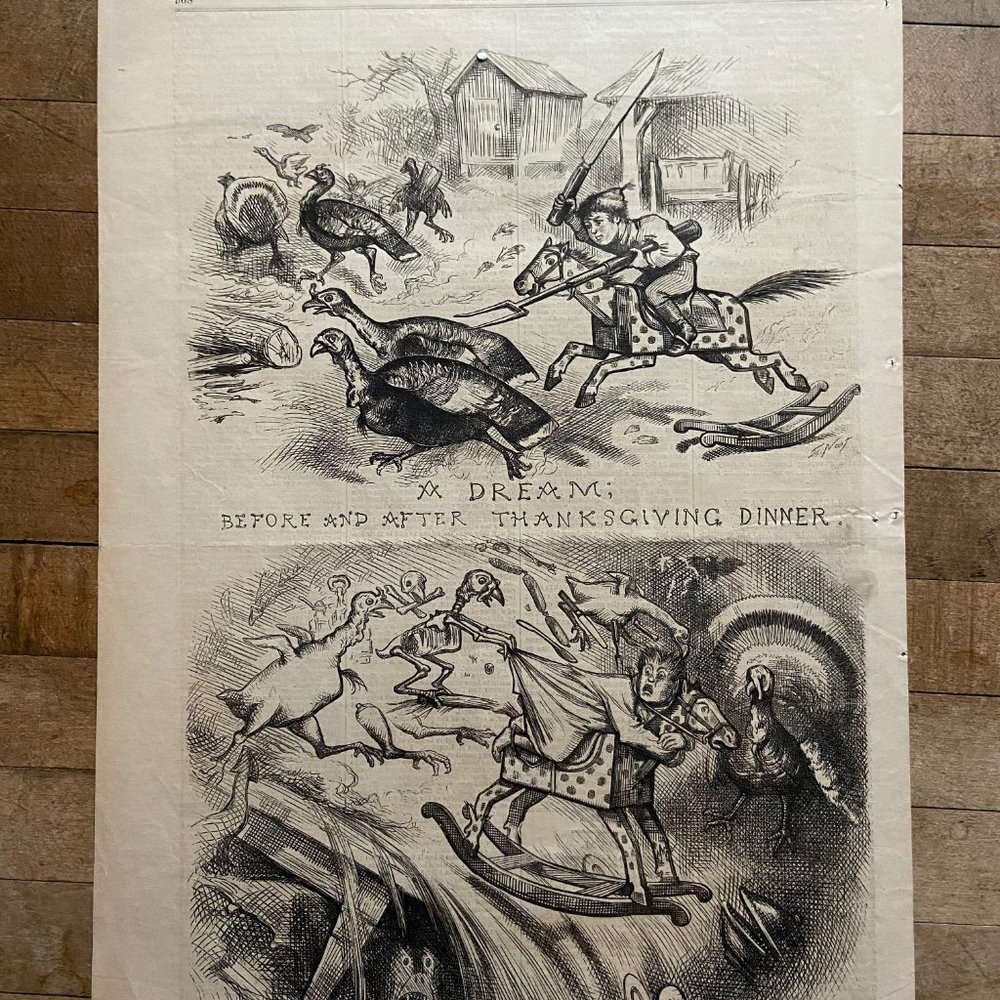 Thomas Nast, Antique Woodblock, Harper's Weekly
